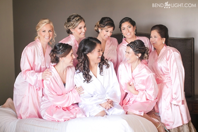 Matching bridesmaid robes 